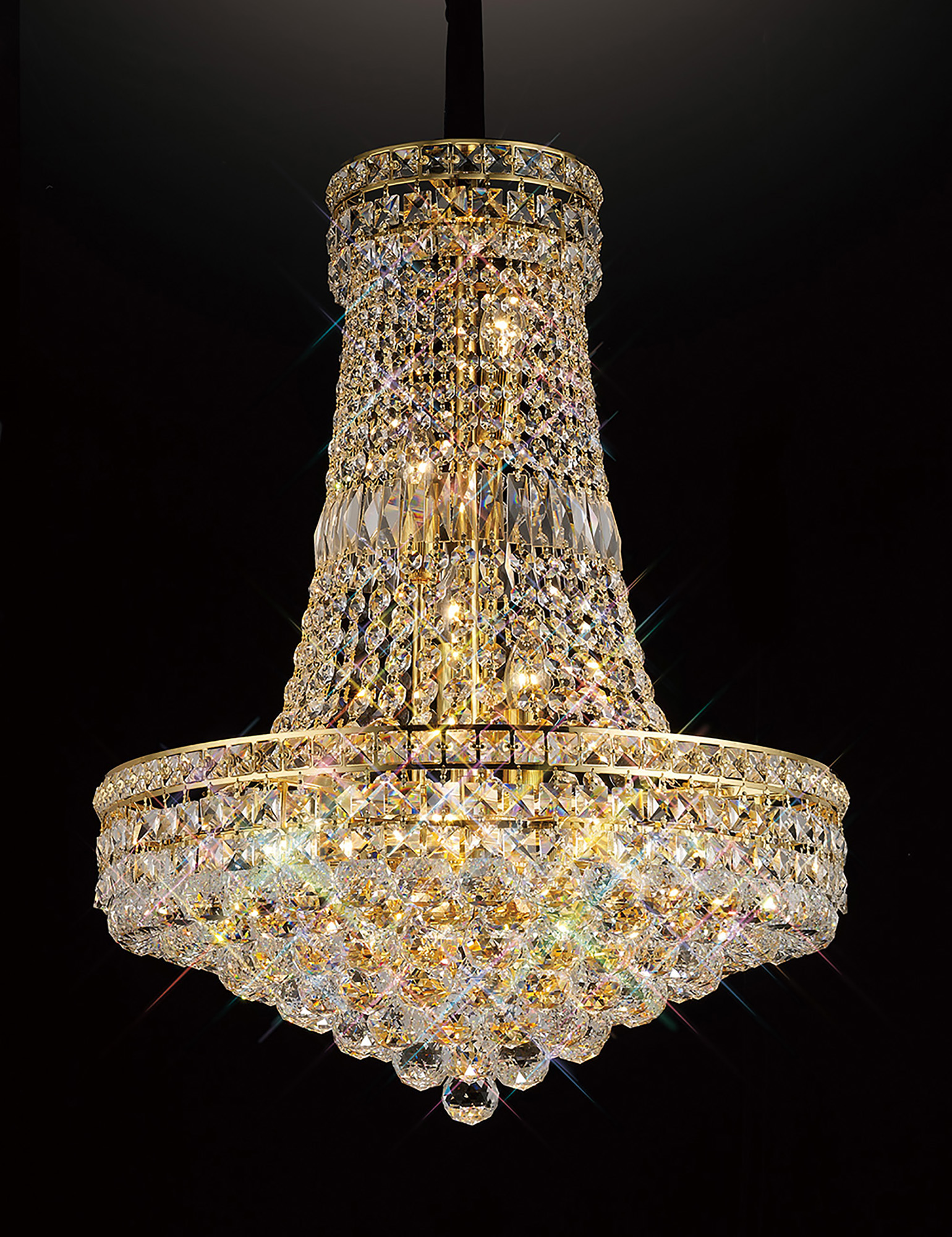 Frances Crystal Ceiling Lights Diyas Statement Crystal Fittings